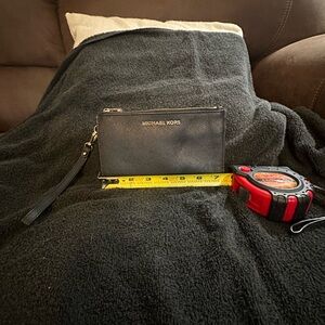 Michael Kors Black Leather Wristlet